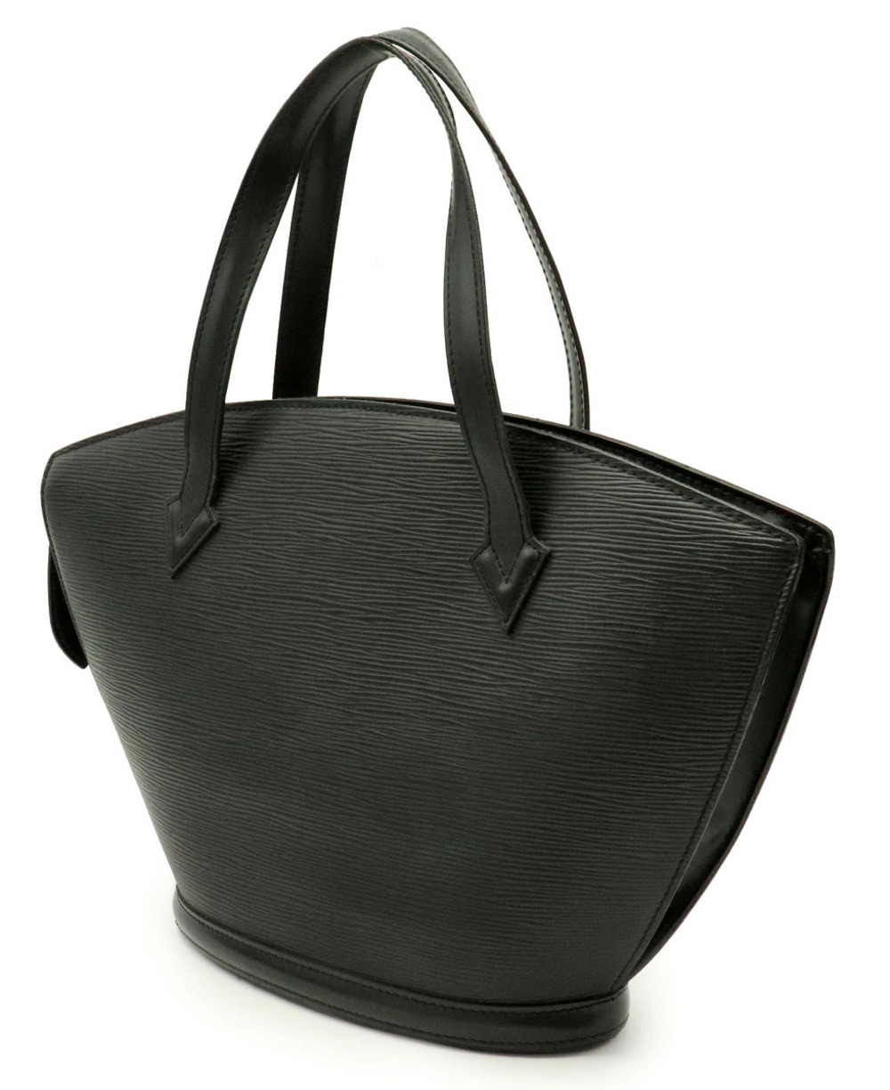 Louis Vuitton Jacques Epi Black Bag Shoulder Handbag Leather Noir Saint